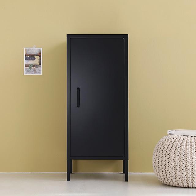 마켓비 모던세로중 1문 캐비넷 4251015, 블랙