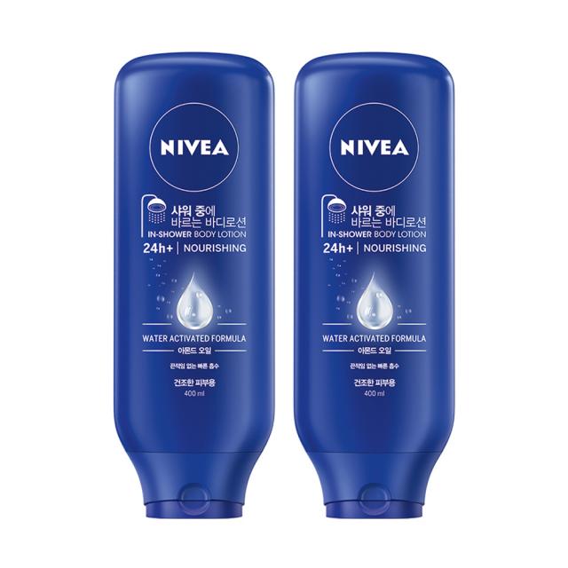 니베아 인샤워 나리싱 바디로션, 400ml, 2개