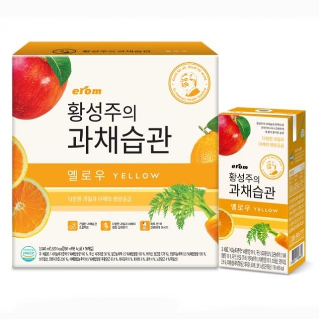 이롬 황성주 과채습관 옐로우 190ml 16개