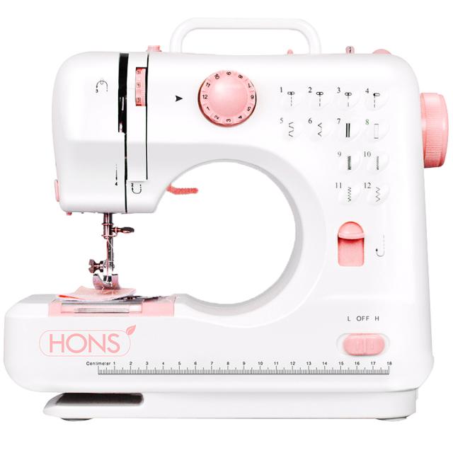 혼스 한땀한땀 프로 미니재봉틀 Hssm 1201 핑크