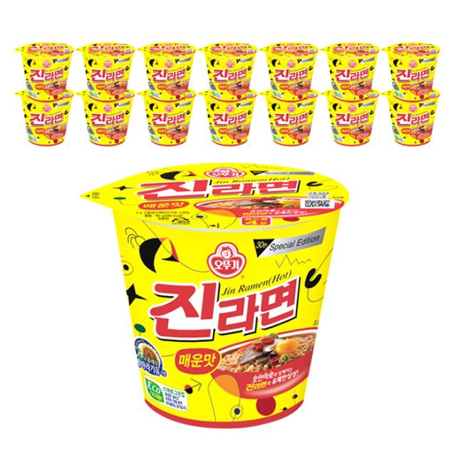 오뚜기 진라면 미니컵 매운맛 65g 15개