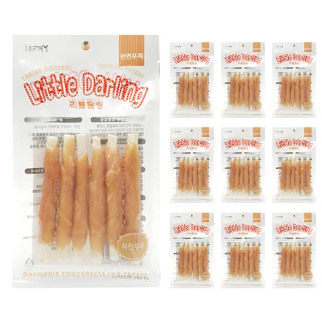리틀달링 치킨우유껌 애견간식 6p, 치킨맛, 10개입