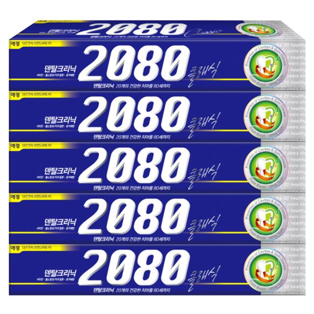 2080 클래식 치약 170g 5개