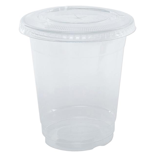 원타임팩 테이크아웃 아이스컵 410 ml + 평형뚜껑 세트, 100개입, 1세트
