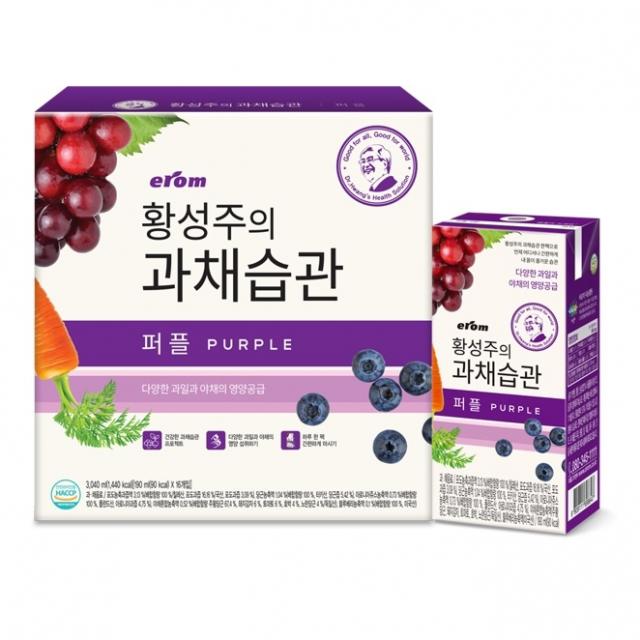 이롬 황성주 과채습관 퍼플 혼합주스 190ml 16개