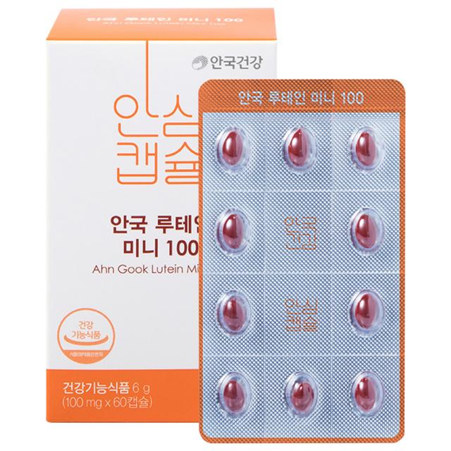 안국건강 New 루테인 미니 100, 60정, 1박스