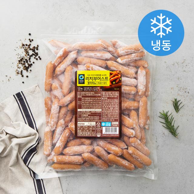 청정원 리치부어스트 소시지 할라피뇨 (냉동), 1.5kg, 1개