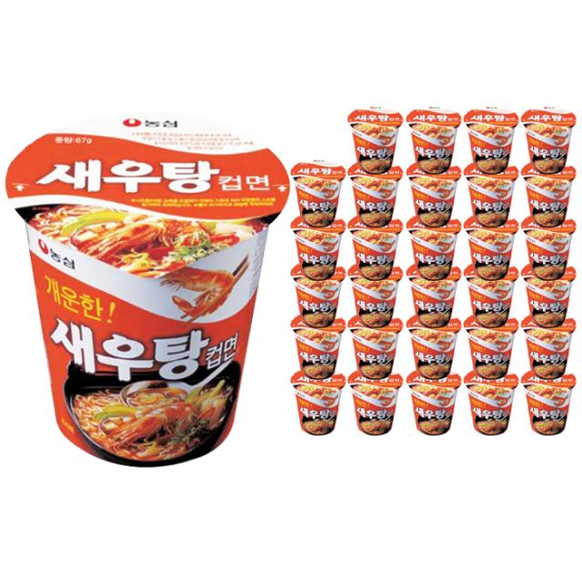 농심 새우탕 컵라면 소 67g 30개
