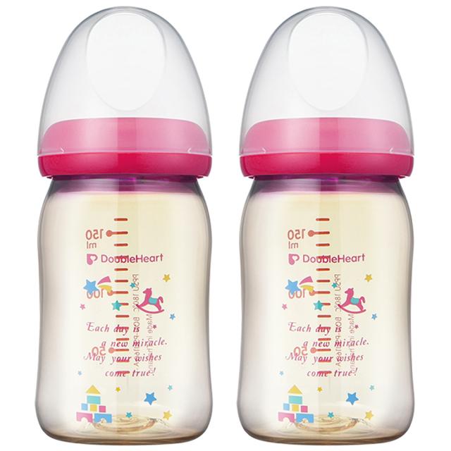 더블하트 소프트터치 모유실감 PPSU 젖병 160ml 트윈팩, 노꼭지, 토이
