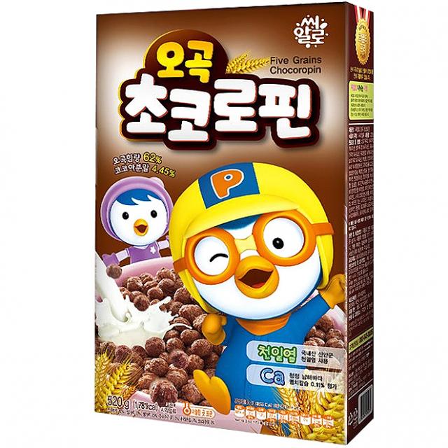 씨알로 뽀로로 오곡 초코로핀 시리얼 520g 1개