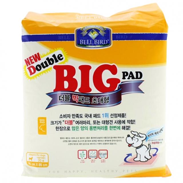 벨버드 더블 빅패드 초대형 배변패드 20매 1개