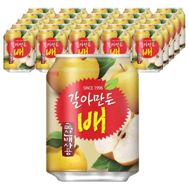 해태음료 갈아만든 배, 238ml, 72개