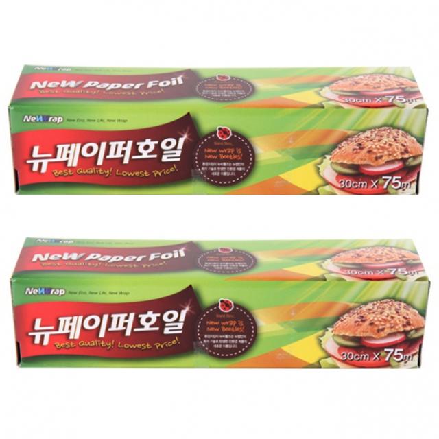 뉴랩 친환경 페이퍼호일 30cm X 75m 2팩