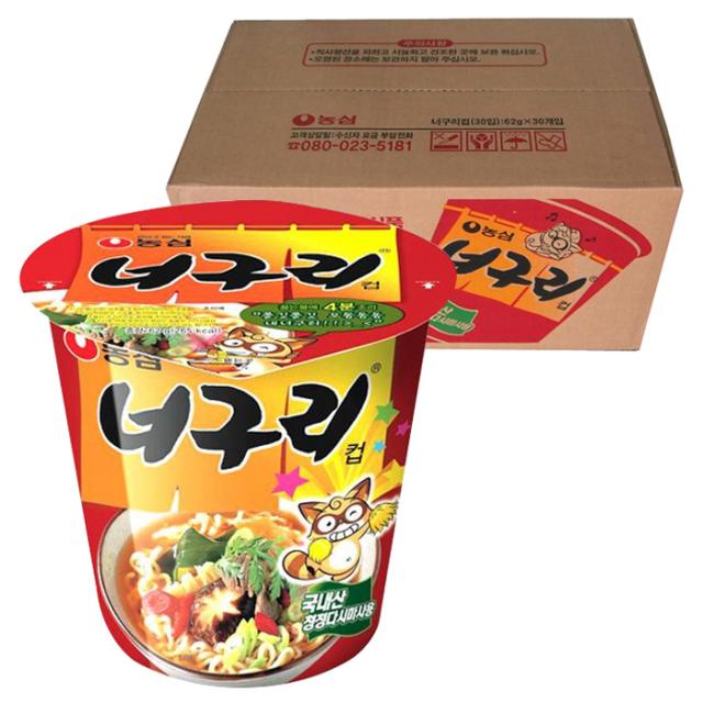 농심 너구리 컵라면 62 G 30개