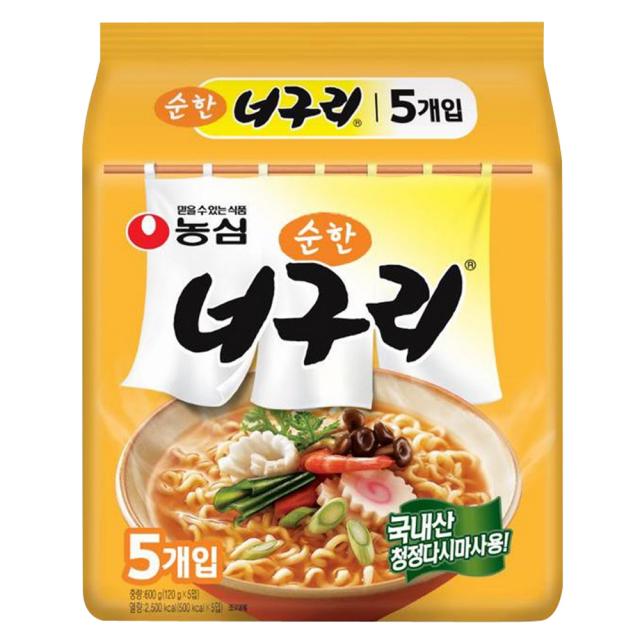 농심 너구리 순한맛 5개