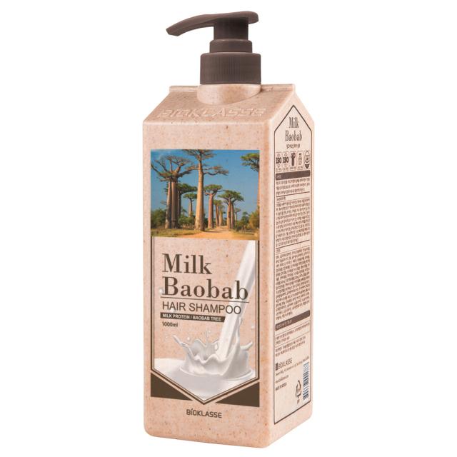 비오클라쎄 밀크바오밥 샴푸 화이트머스크향 1000ml 1개