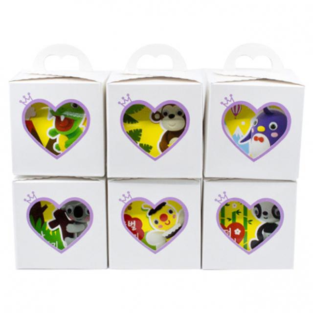 아모스 어린이집 생일답례품 애니멀 미니클레이 6p, 혼합 색상