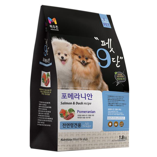 목우촌 전연령용 오리 펫9단 포메라이안 전용사료, 1.8kg, 1개