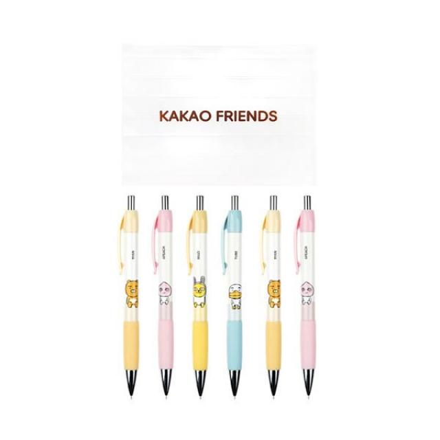 아이콘스 카카오프렌즈 샤프 랜덤 발송 6p + 투명 지퍼백 0.5mm 1세트