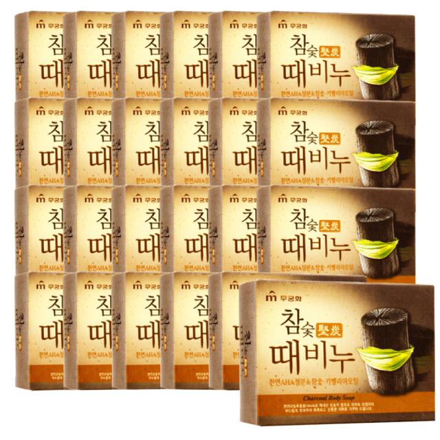 무궁화 참숯 때비누, 100g, 24개입