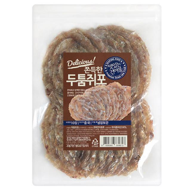 해맑은푸드 쫀득한 두툼쥐포 350g 1개