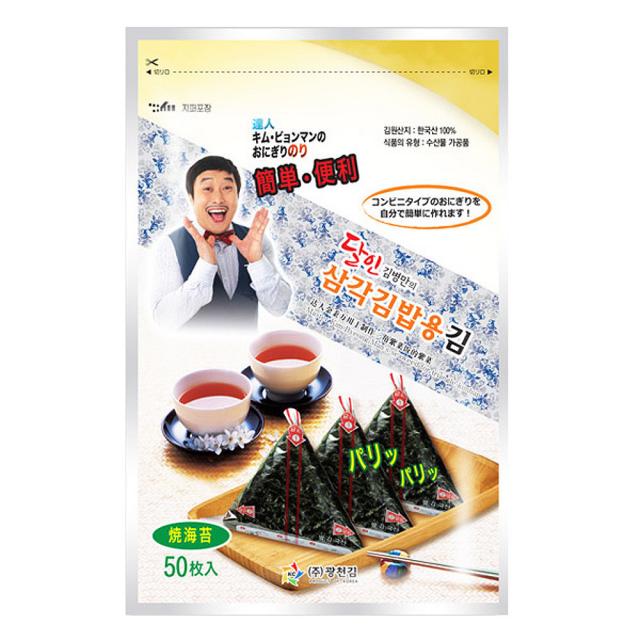 광천김 달인 김병만의 삼각김밥용 무조미김 50p 50g 1개
