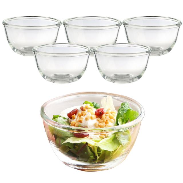 삼호유리 럭키글라스 유리 샐러드볼 소스볼 405ml LG-222005, 6개입