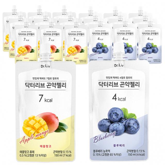 닥터리브 곤약젤리 블루베리 10p + 애플망고 10p 1세트