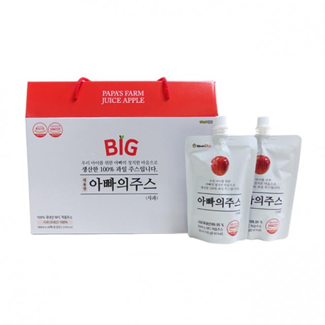 아빠의주스 사과즙 대용량, 180ml, 30개