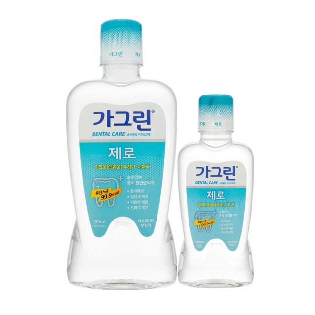 가그린 제로 750ml + 250ml 구강청결제 세트, 750ml, 1세트