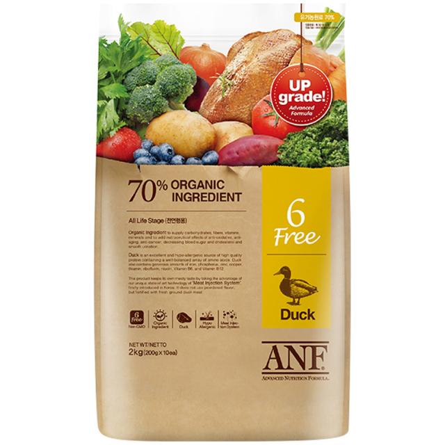 Anf 유기농 6free 오리 전연령 애견사료 6kg 1개