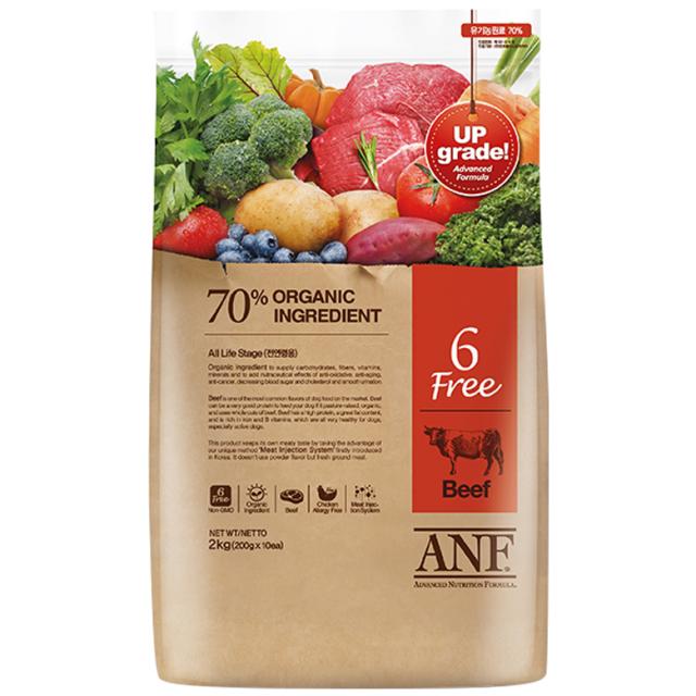 Anf 전연령 소고기 유기농 6free 애견사료 2kg 1개