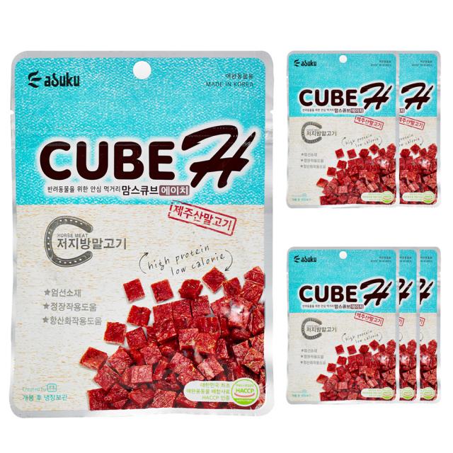 에이치디씨 맘스큐브 에이치 강아지 간식 60g, 저지방말고기, 6개입