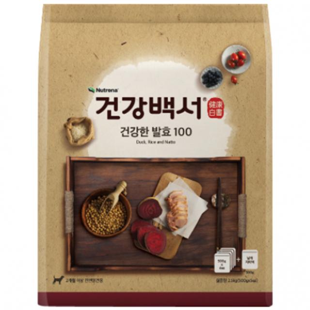 뉴트리나 건강백서 전연령용 건강한 발효 100 사료, 오리, 2.5kg, 1개입