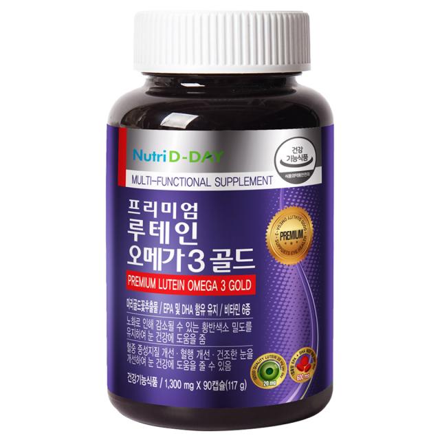 뉴트리디데이 프리미엄 루테인 오메가3골드 3개월분 90정 1개