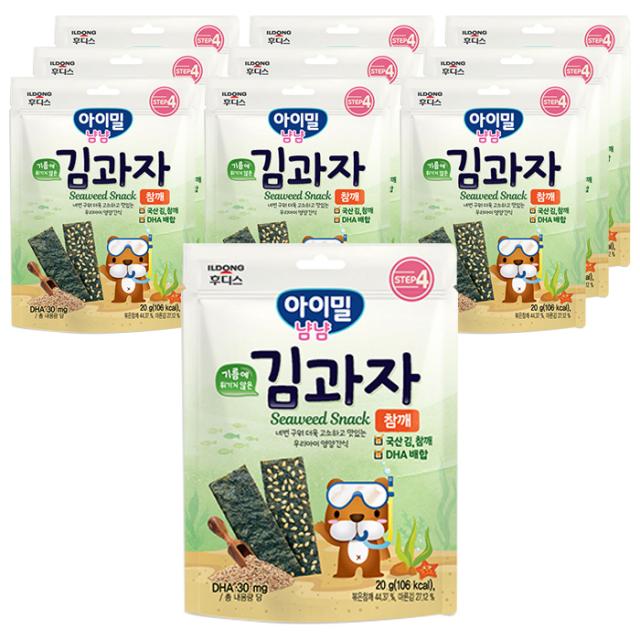 일동후디스 아이밀냠냠 김과자, 참깨, 10개