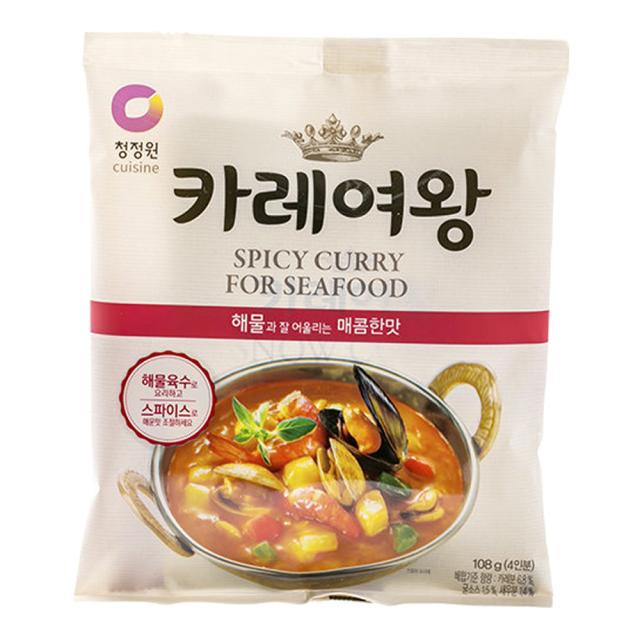 청정원 카레여왕 해물과 잘 어울리는 매콤한 맛 4인분, 108g, 1개
