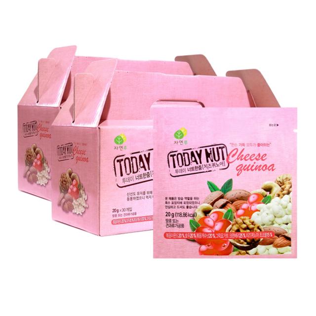 투데이넛 너트한줌 치즈퀴노아 견과 선물세트 30개입, 600g, 2세트