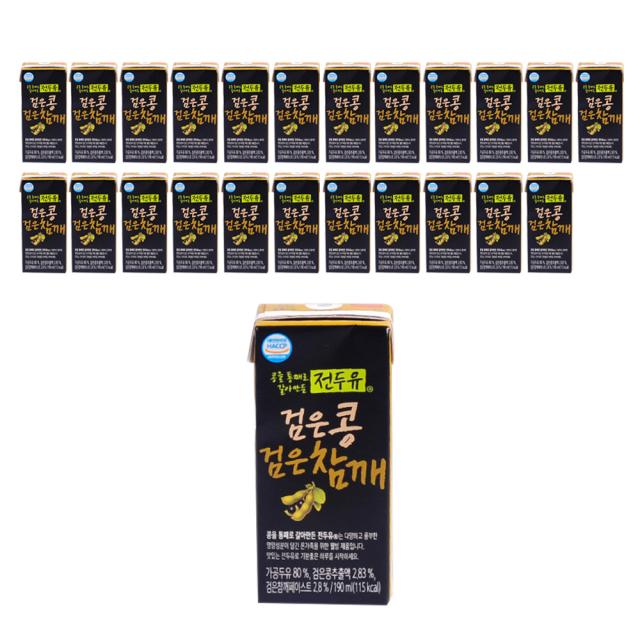 한미 전두유 검은콩 검은참깨 두유, 190ml, 24개입