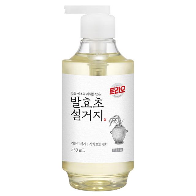 트리오 발효초 설거지 세제 용기형, 550ml, 1개