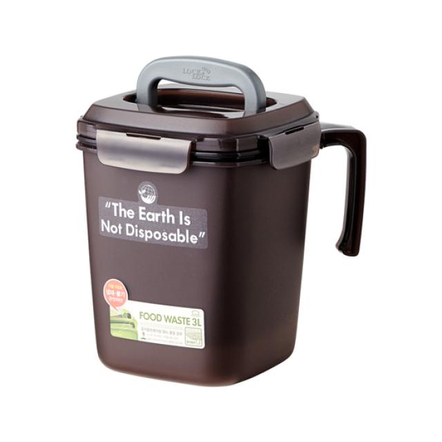 락앤락 음식물 쓰레기통 3L, 브라운