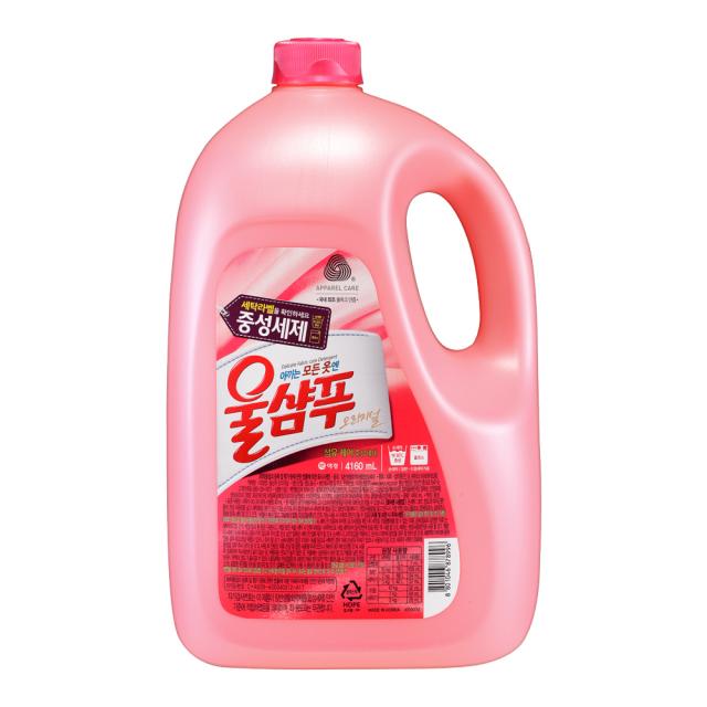 울샴푸 오리지널 중성세제 본품, 4.16L, 1개