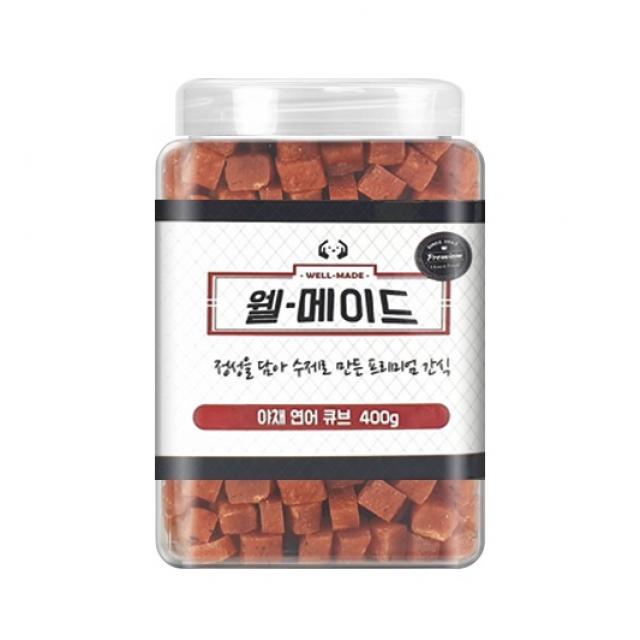 웰메이드 강아지 수제간식 400g 야채연어큐브맛 1개