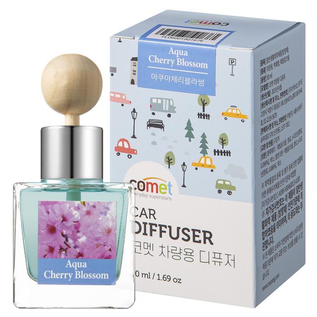 코멧 설레는 향 가득 차량용 디퓨저 50ml 아쿠아체리블라썸 1개