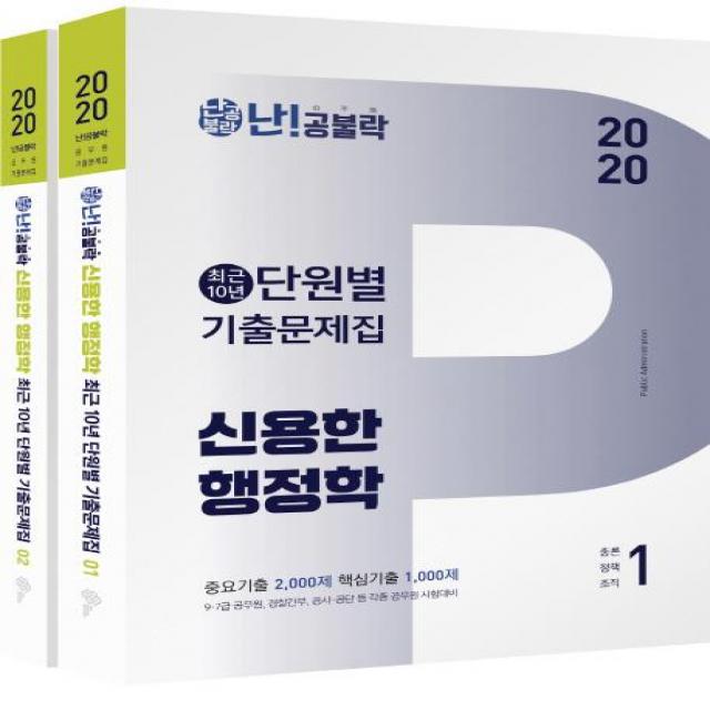 [WEMAKESCORE(위메스)]2020 난공불락 신용한 행정학 최근 10년 단원별 기출문제집 세트 - 9·7급 공무원 경찰간부 공사·공단 등 각종 공무원 시험대비, WEMAKESCORE(위메스)