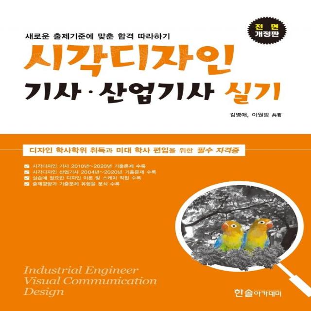  한솔아카데미 2021 시각디자인 기사.산업기사 실기 : 디자인 학사학위의 취득과 미대학사 편입을 위한 필수 자격증 한솔아카데미