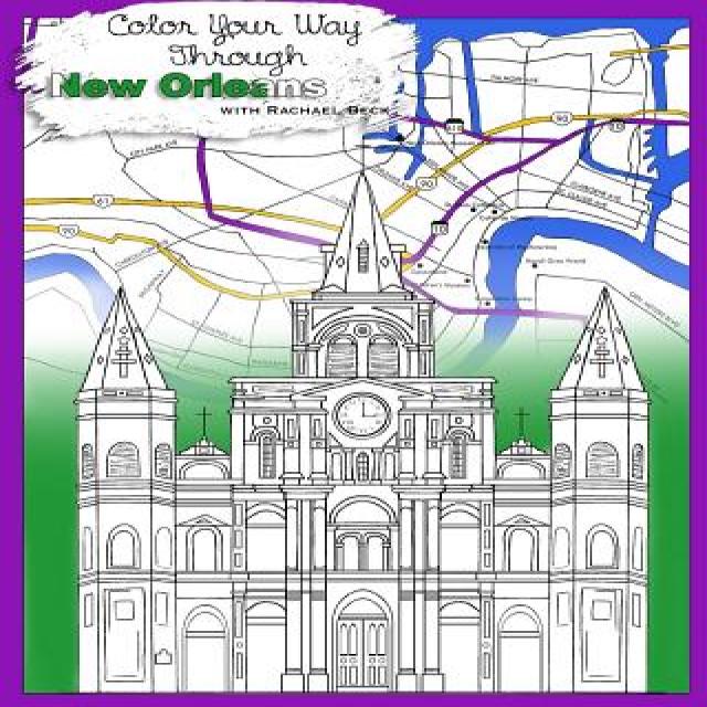 Color Your Way Through New Orleans: Adult Coloring Book: New Edition! Same Art Thinner Paper Lower P..., Createspace Independent Publishing Platform