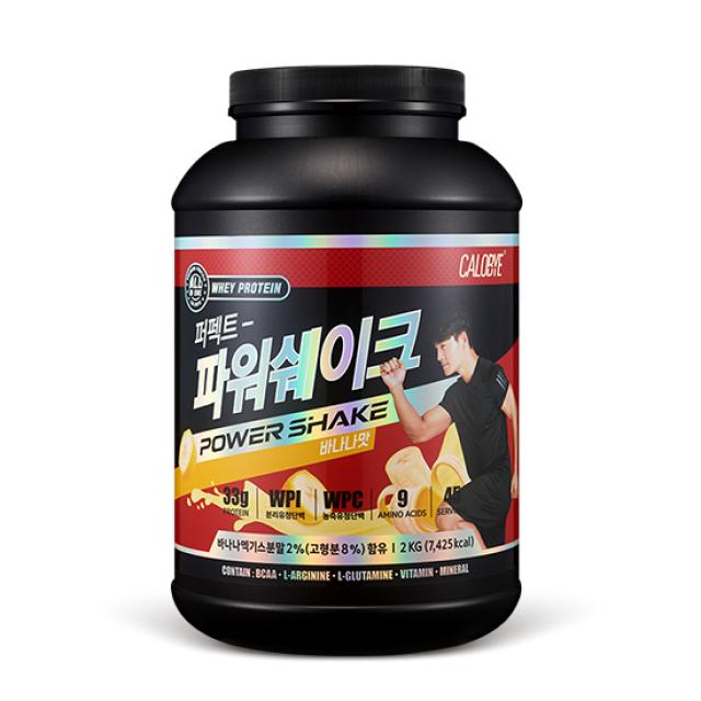 칼로바이 퍼펙트파워쉐이크 대용량 단백질보충제 프로틴 BCAA 바나나맛, 2000g, 1개