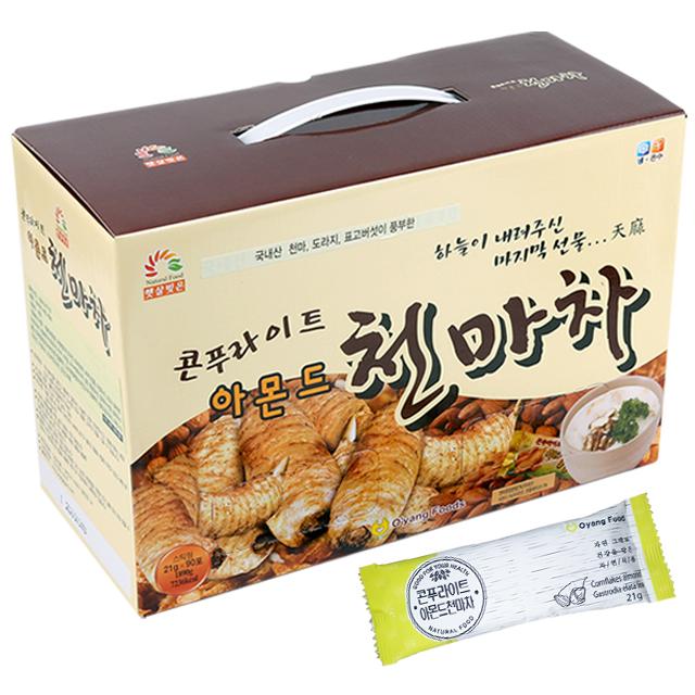 오양식품 콘푸라이트 아몬드 천마차 21g 90개입