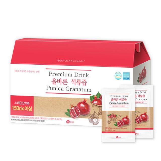 올즙 올바른 석류즙, 80ml, 30개입